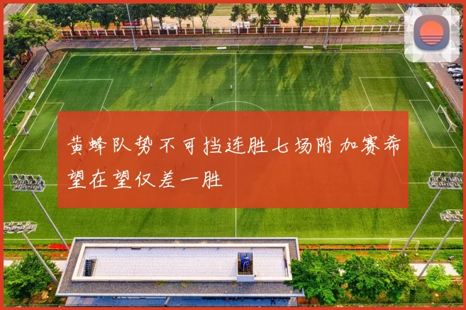 黄蜂队势不可挡连胜七场附加赛希望在望仅差一胜
